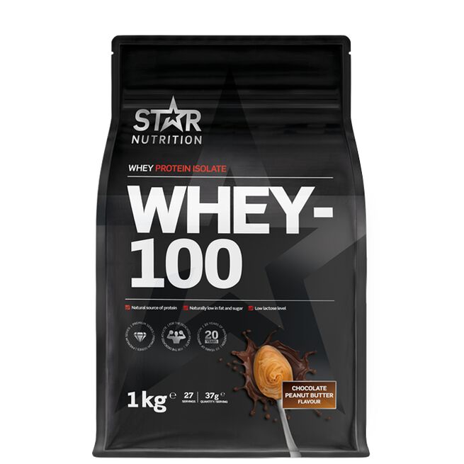 Whey-100 Valleprotein 1 kg Chocolate Peanut butter