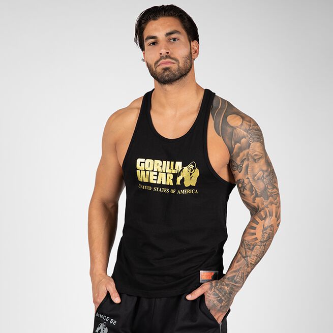 Classic Tank Top, Black/Gold