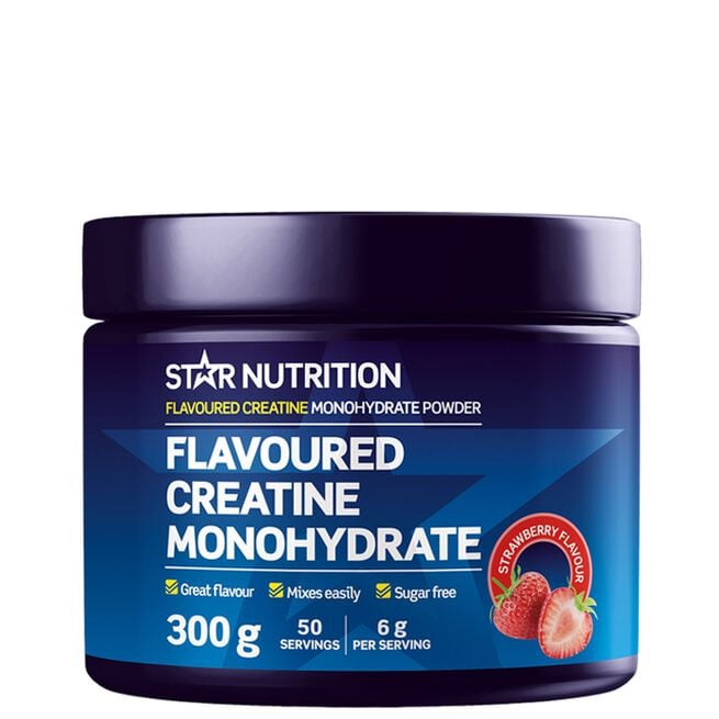 Kreatinmonohydrat med smag 300 g Strawberry