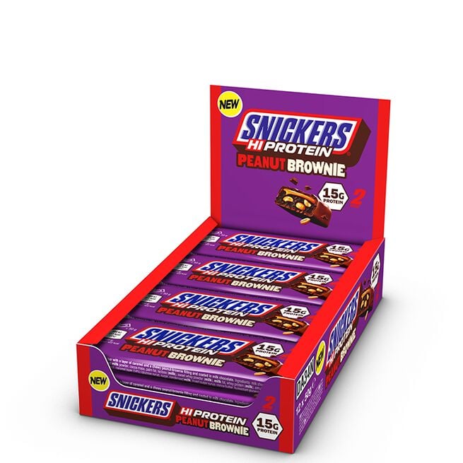 12 x Snickers High Protein Bar 50g Peanut Brownie Peanut Brownie Milk Chocolate