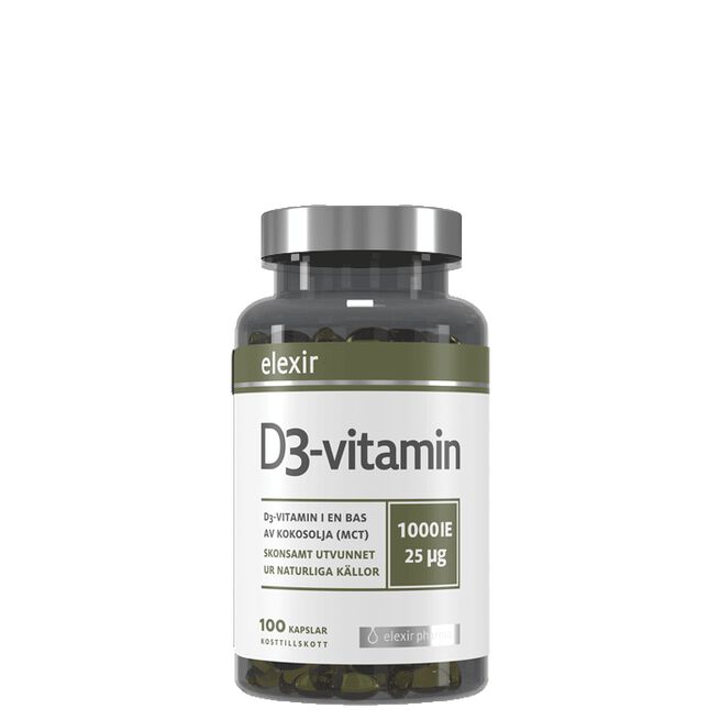 Vitamin D3 25 mcg 1000 IE 100 kapsler