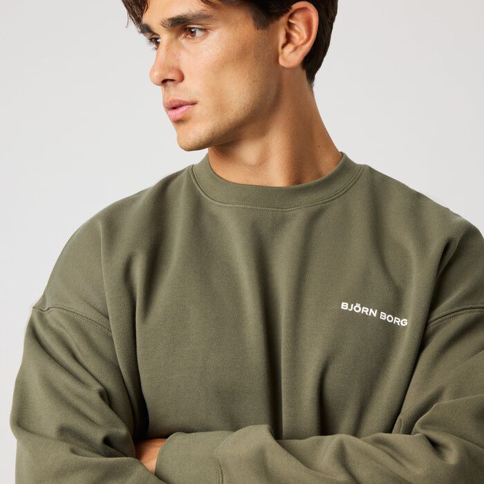 Borg Oversized Sweatshirt Gr&oslash;n