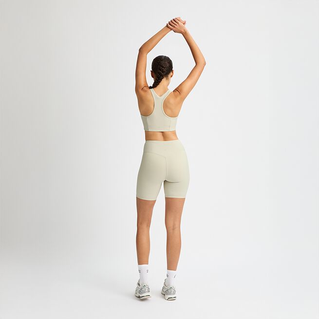 Ribstrikkede Cykelshorts Beige