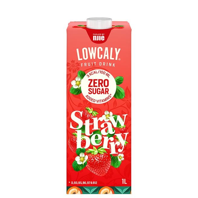 Lowcaly Frugtdrik 1000 ml Strawberry
