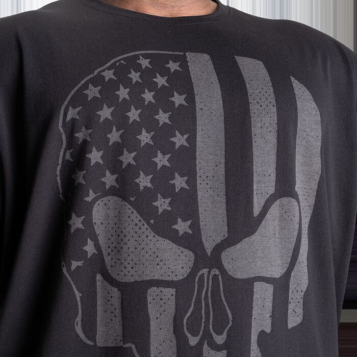 Skull Union Iron Tee, Black