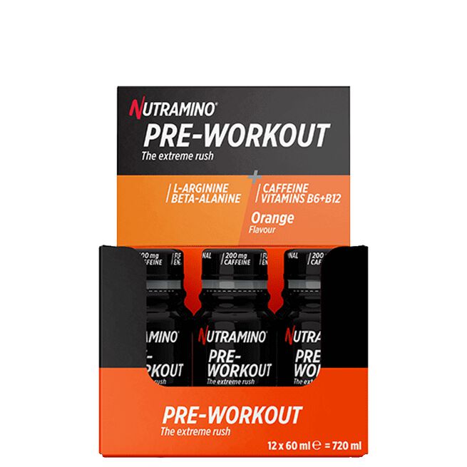 12 x Nutramino PWO Shot, 60 ml Orange