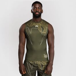 Venum Serpenti Rashguards Sleeveless Kaki/Bronze/Ivory, L  Serpenti Rashguard Ærmeløs Khaki Bronze Ivory