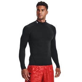 UA HG Armour Comp Mock LS, Black, L  HeatGear Armour Langærmet Kompressionstrøje Sort