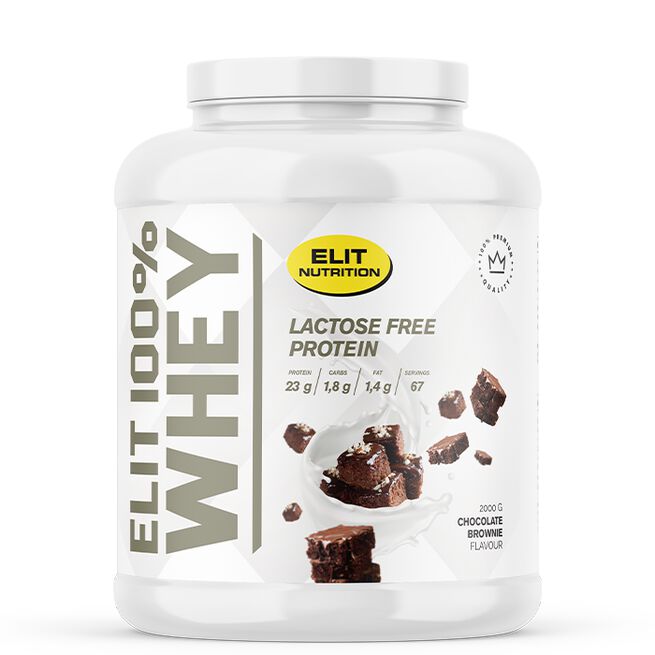 ELIT 100% Valle Laktosefrit Proteinpulver 2000 g Chocolate Brownie
