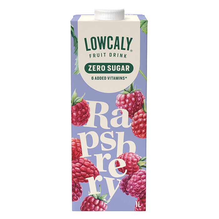Lowcaly Frugtdrik 1000 ml Raspberry