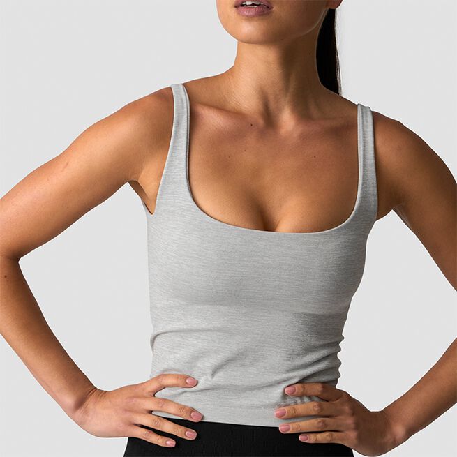 Smooth Seamless 2-i-1 Top Grå