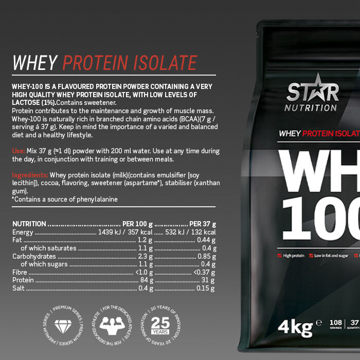 Valle-100 Valleprotein 4 kg Choklad