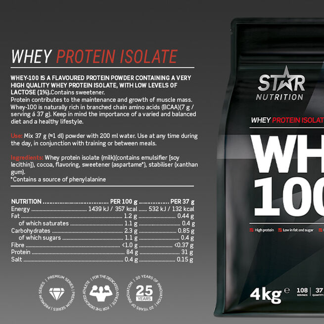 Valle-100 Valleprotein 4 kg Choklad