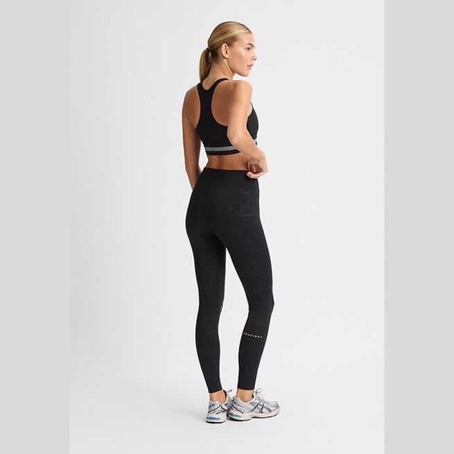 Logo Effect Emboss Tights Sort