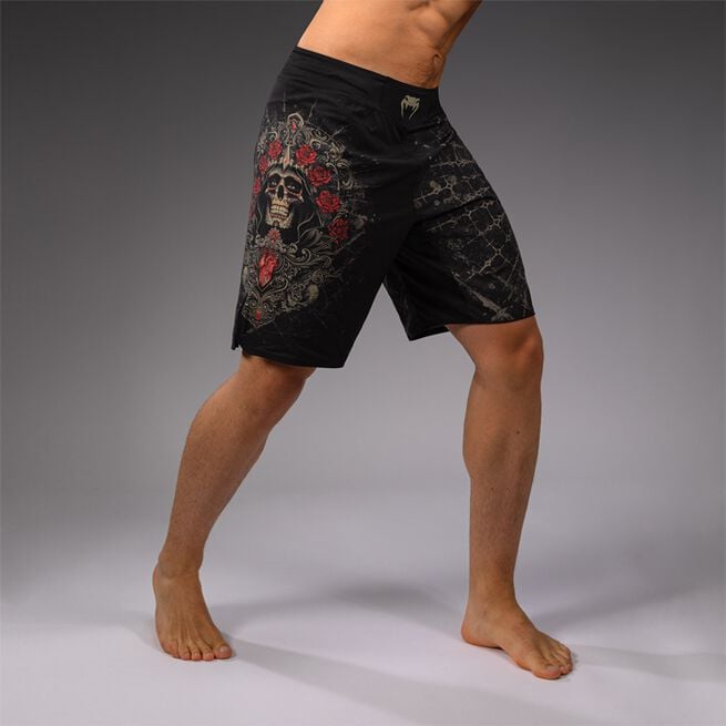 Santa Muerte 5.0 Fight Shorts Sort Guld