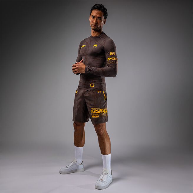 UFC Fusion Men's Performance Long Sleeve Rashguard Earthen Brown