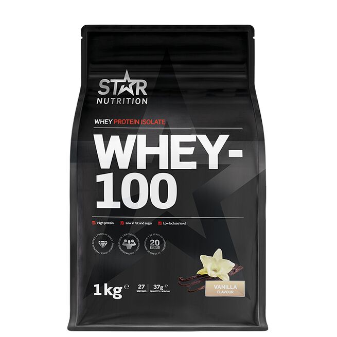 Whey-100 Valleprotein 1 kg Vanilj