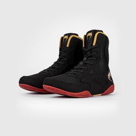 Venum Contender Boxing Shoes Black/Gold/Red, Stl 43 (10 US)  Contender Boksesko Sort/Guld/Rød