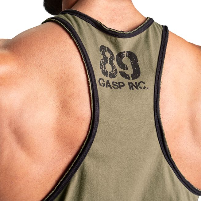 GASP Division Jersey Tank, Washed Green