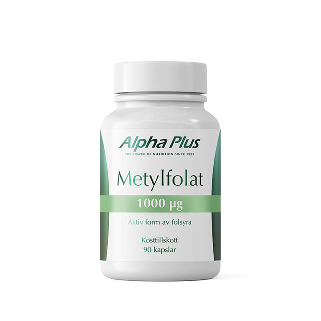 Methylfolat 1000 µg 90 kapsler