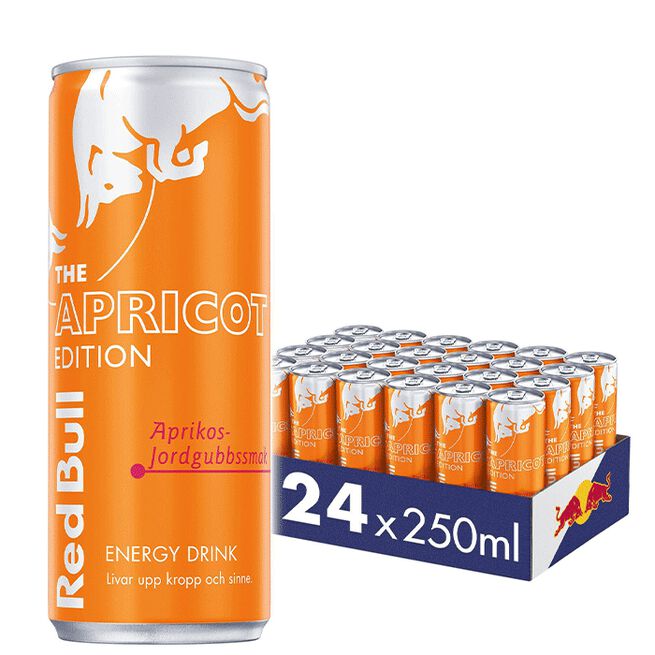 Køb 24 x Bull Energidryck, 250 ml, Apricot Edition - Bodystore.dk