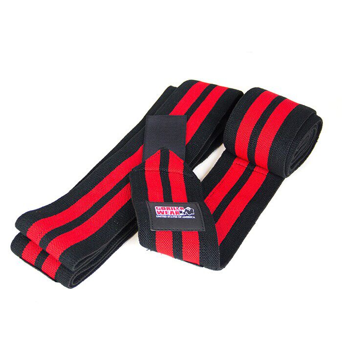 Knee Wraps, black/red, 2 m