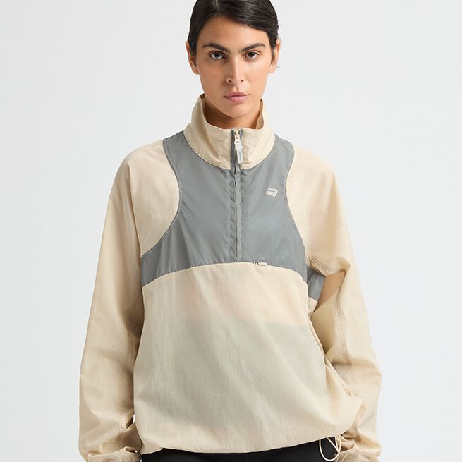 Shine Block Anorak Jakke Beige
