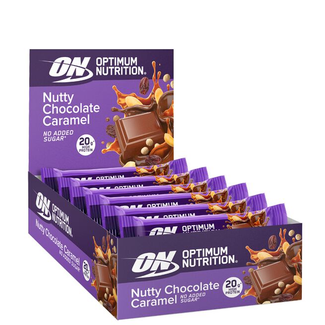 10 x Optimum Proteinbarer 65-70 g Nutty Chocolate Caramel