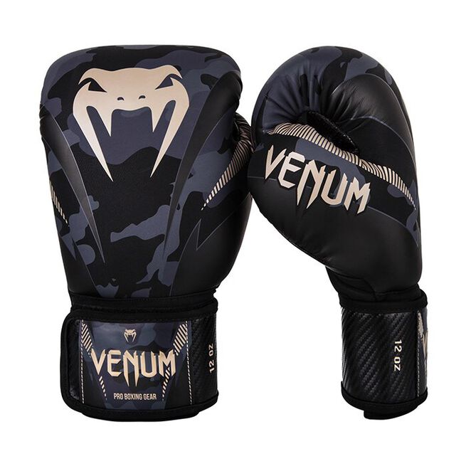 Venum Impact Boxing Gloves, Dark Camo/Sand 