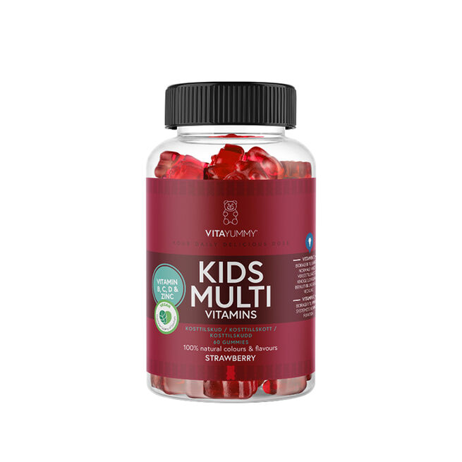 Multivitamin Kids 60 Gummies Strawberry Jordgubb