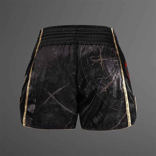 Santa Muerte 5.0 Muay Thai Shorts Sort Guld