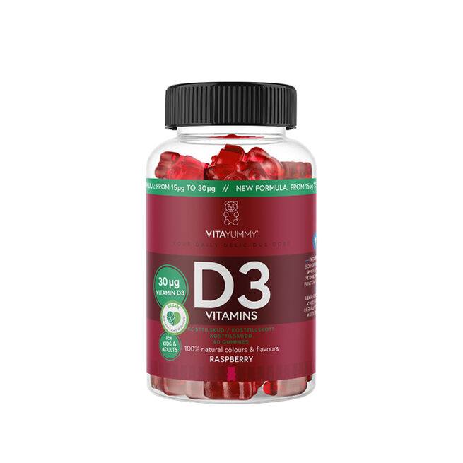 Vitamin D3 60 Gummies Hindbær