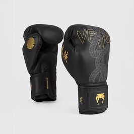 Venum Serpenti Boxing Gloves Black/Silver/Gold, 10oz  Serpenti Boksehandsker Sort Sølv Guld
