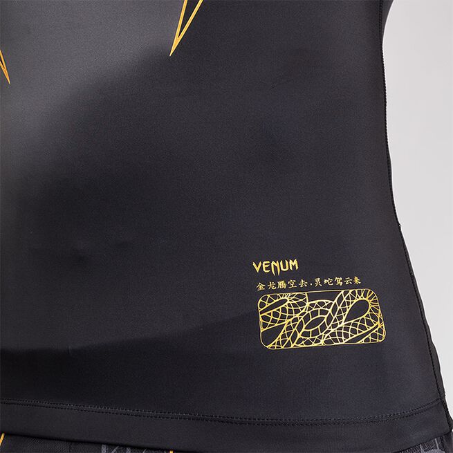 Serpenti Rashguard Kortærmet Sort Sølv Guld