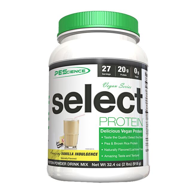 Vælg vegansk proteinpulver 27 portioner Vanilla Indulgence