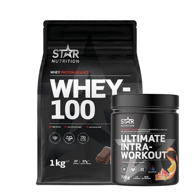 Whey-100 Valleprotein 1 kg + Ultimate Intra Workout 720 g