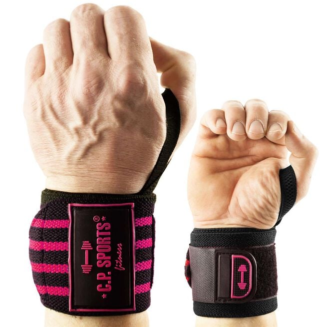 Strongman håndledsbind 50 cm Rosa