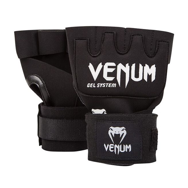 Venum Kontact Gel Glove Wraps, Black/White 