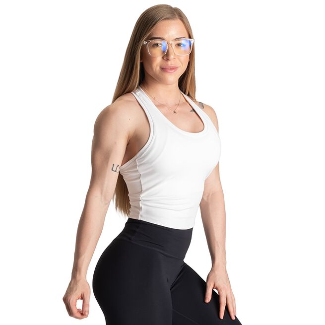 Core Crop T-Back, White