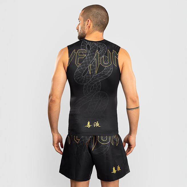 Serpenti Rashguard Ærmeløs Sort Sølv Guld