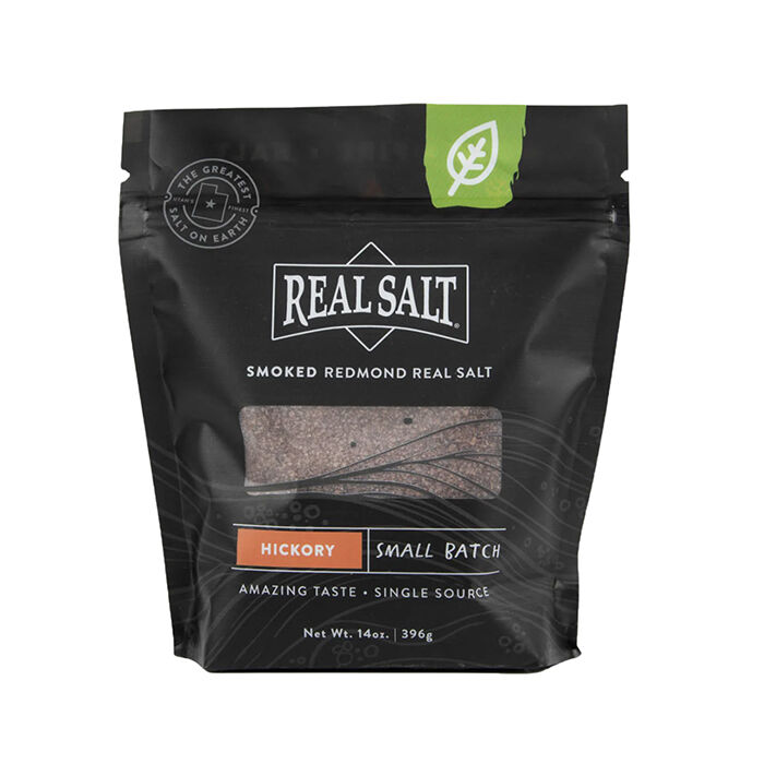 HICKORY Smoked Salt 397g Pouch Hickory Smoked