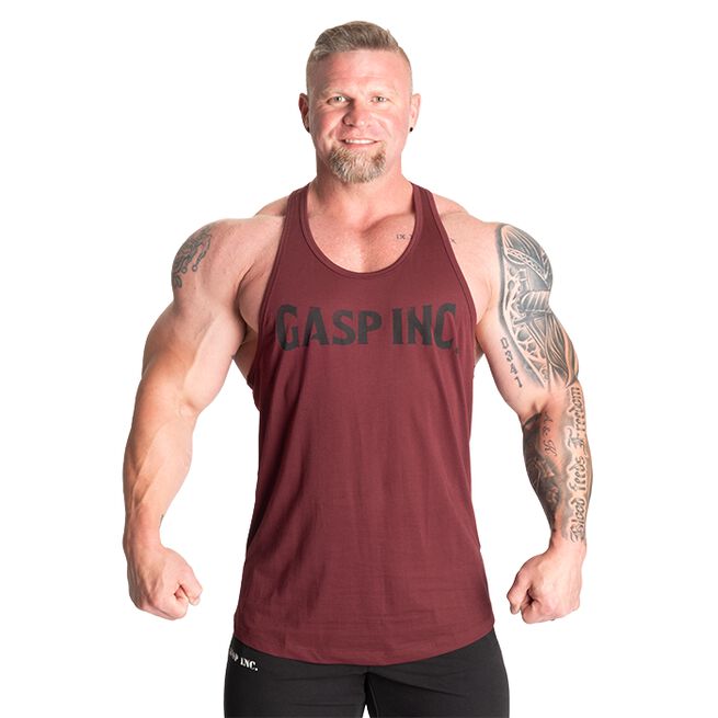 Essential T-Back Top Mørkerød