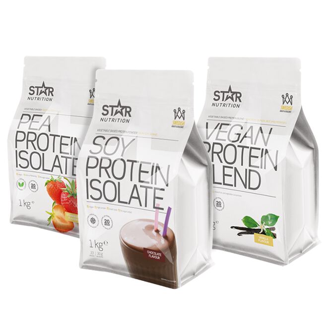 Mix&Match 3 x vegansk proteinpulver 1 kg