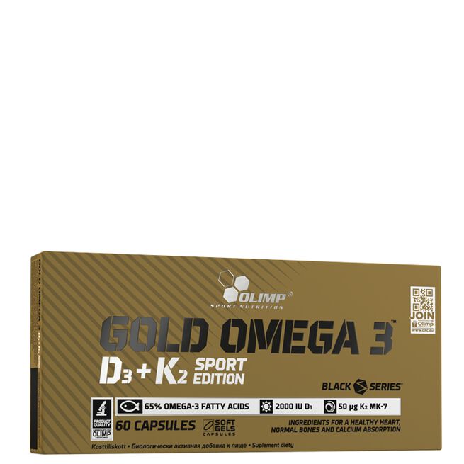 Guld Omega 3 D3+K2 Sport Edition 60 kapsler