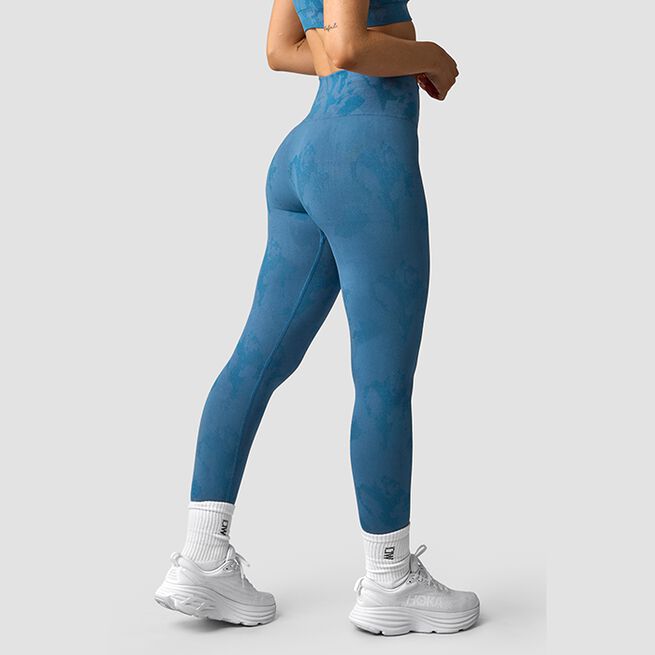 Camo Seamless Tights, Light Teal