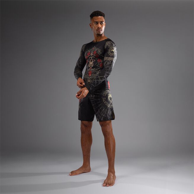 Santa Muerte 5.0 Langærmet Rashguard Sort Guld