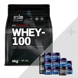 Star Nutrition Whey-100 bonus product Valle-100 Valleprotein 4 kg + bonusprodukt!