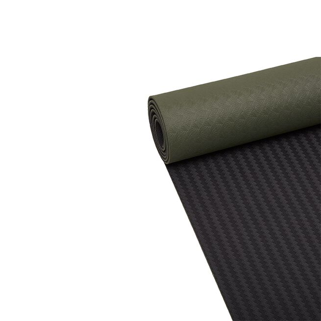 Yogamåtte Position 4mm Skovgrøn/Sort