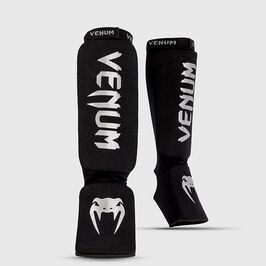 Venum Venum Kontact Shin Guards Black/Silver Kontact Benskinner Sort/Sølv