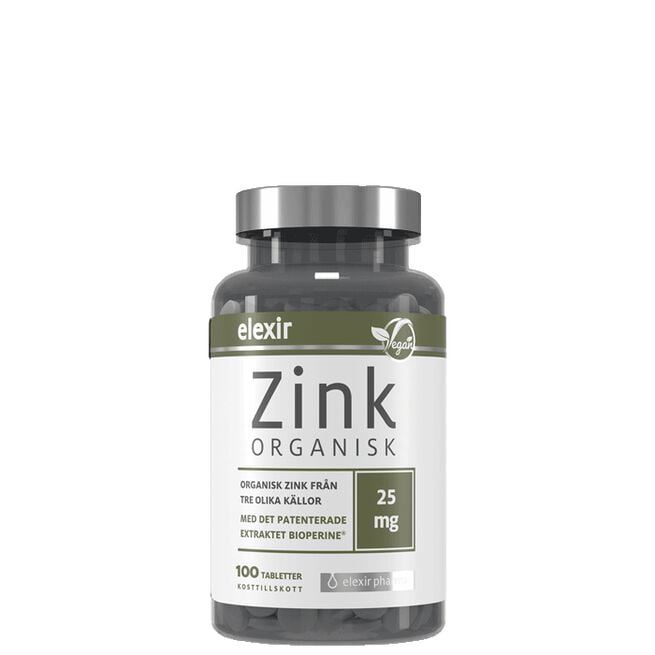 Organisk Zink 25 mg, 100 tabletter